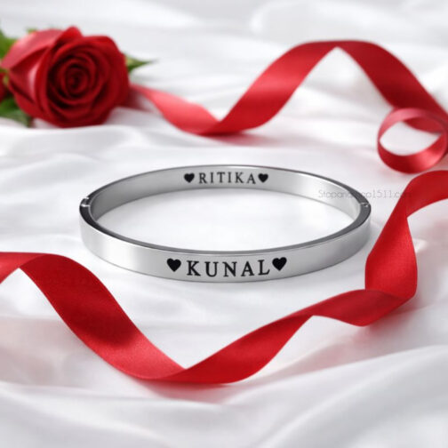 Luxury Round Lock Name Bracelet